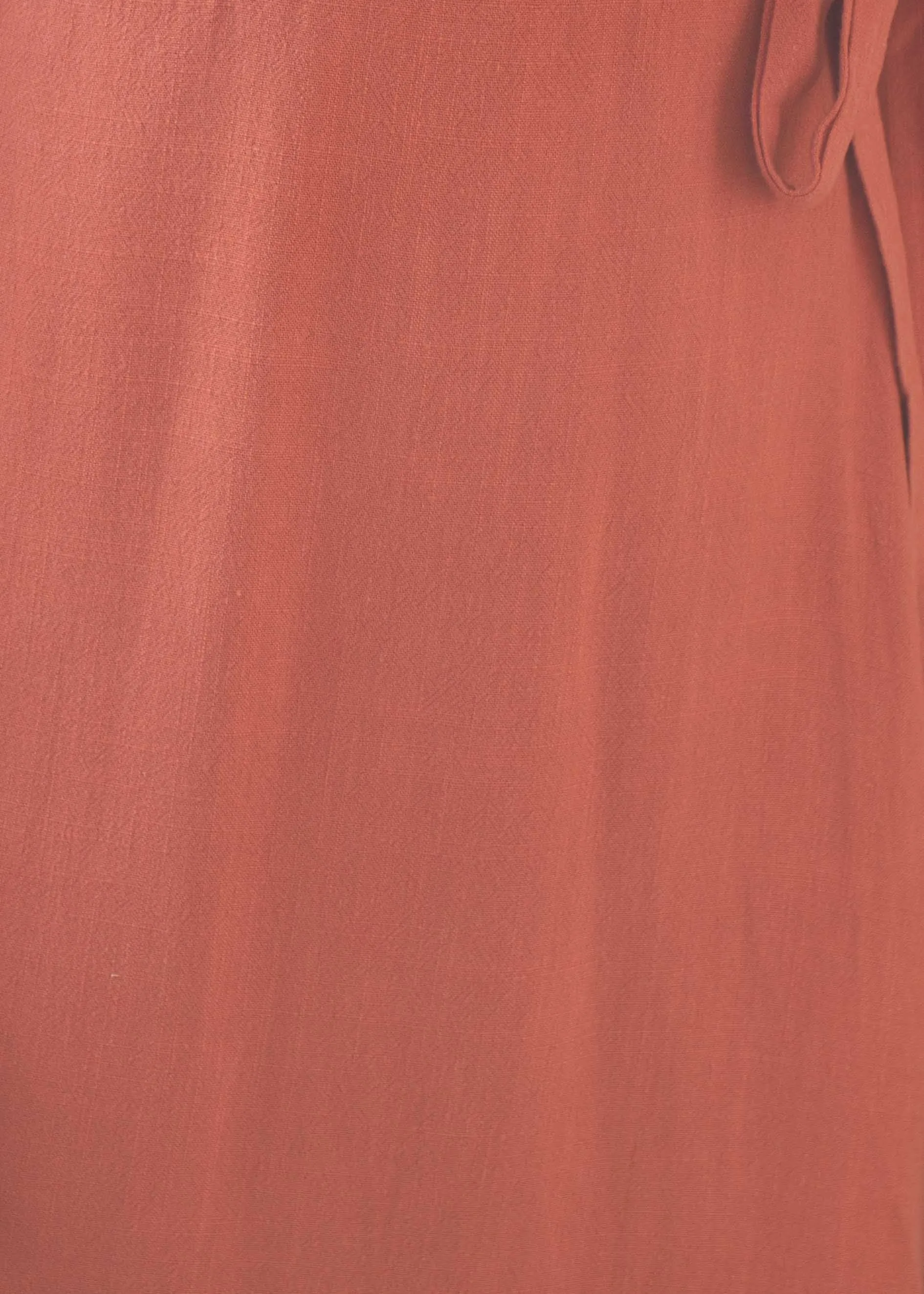 Toulouse Linen Wrap Dress - Terracotta