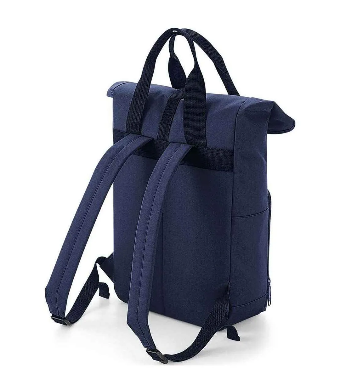 Unisex adult roll top twin handle backpack one size navy dusk Bagbase