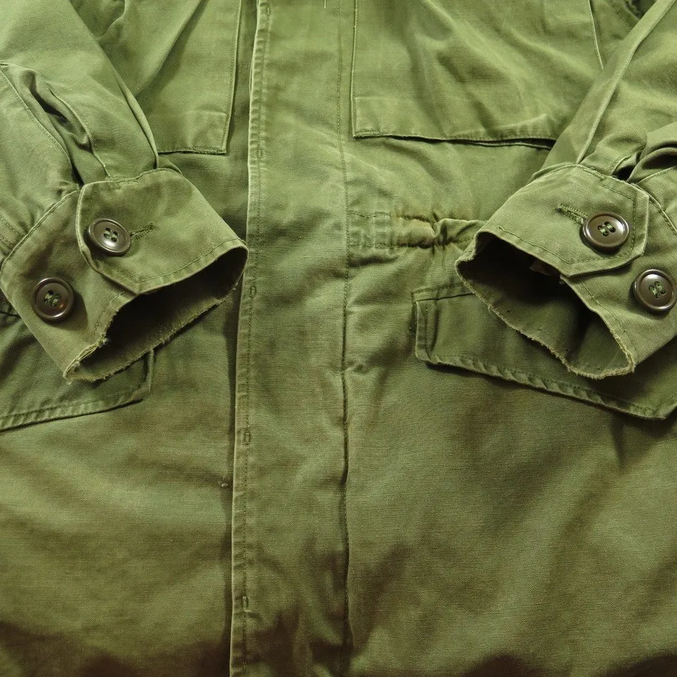 Vintage 50s M-1950 Field Jacket Mens XS Military Army OG 107 Sateen