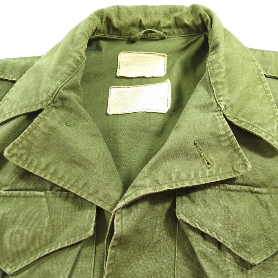 Vintage 50s M-1950 Field Jacket Mens XS Military Army OG 107 Sateen