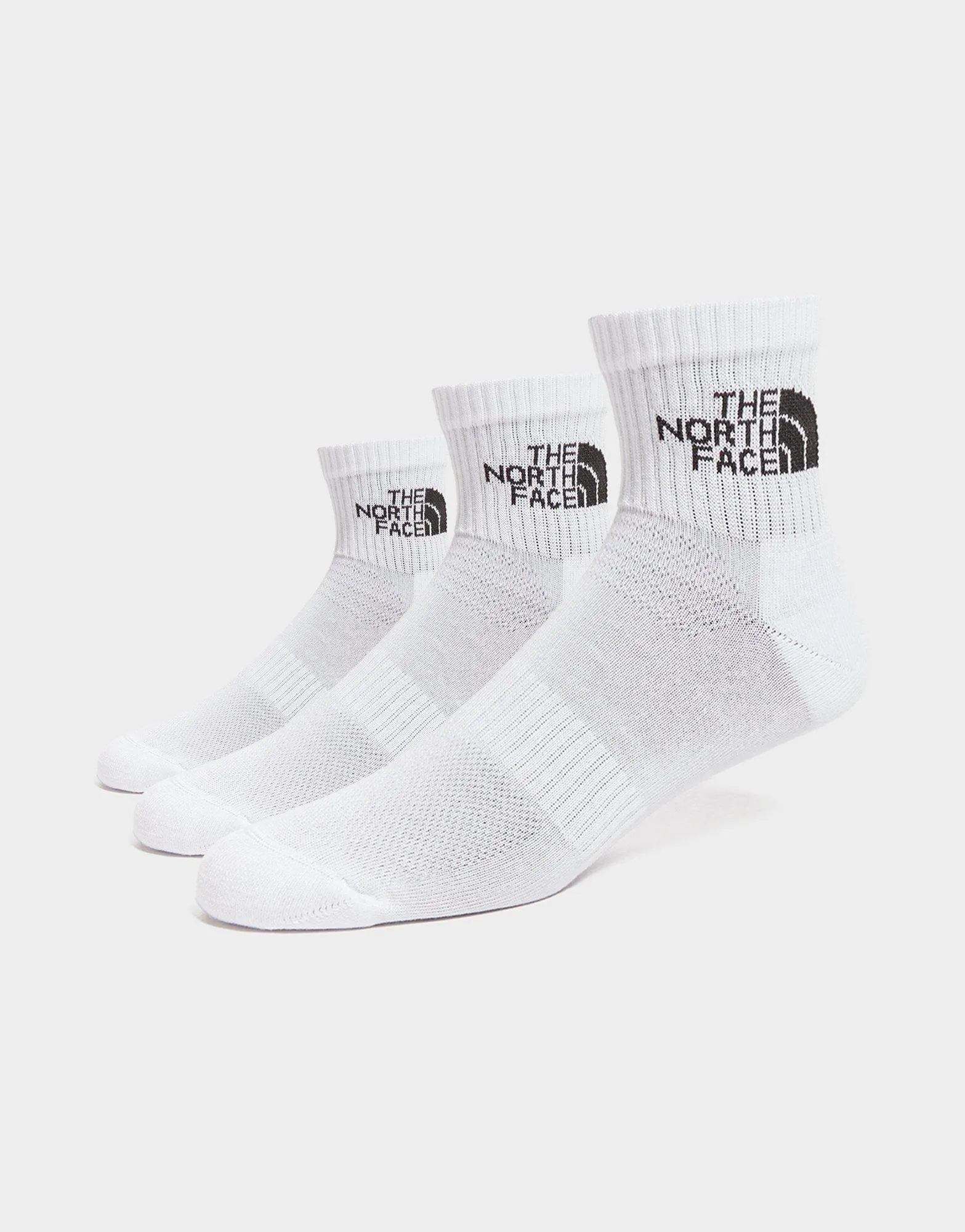 White The North Face 3-Pack Quarter Socks - JD Sports 